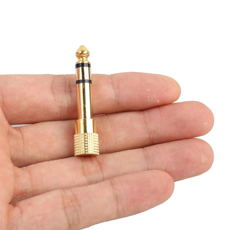 6,35 Mm Mâle 3,5 Mm Femelle Pour Casque Stéréo 1/4" Prise Adaptateur - Photo 2/3