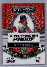 Jeff Burroughs 2025 Leaf Optichrome Baseball 1/1 Pre Production Proof