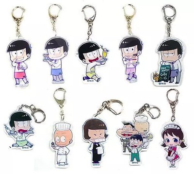 Osomatsu-san Acrylic Keychain Set 10pcs Characters 7x5cm Animatecafe