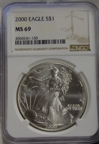 2000 US Silver Eagle $1 NGC MS69