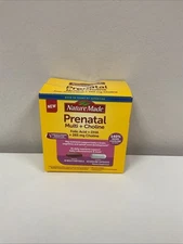 Nature Made Prenatal Multi Choline Folic Acid DHA 60+60 Count Exp 04/2026+ B7496