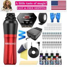 Wormhole Tattoo Machine Kit - Rotary Tattoo Pen Kit Complete for Beginners
