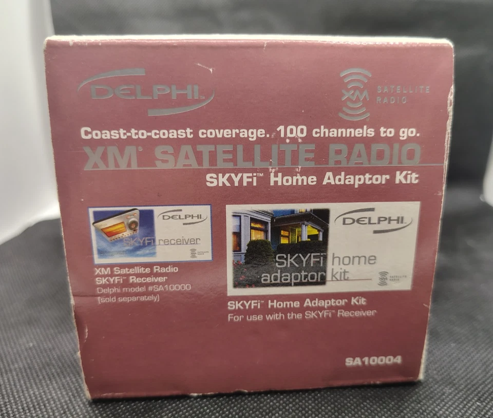 Delphi SKYFi XM Satellite Radio Home Adapter Kit Boxed SA10004 Antenna Stand New - Image 4 of 4