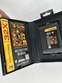 WWF Raw - Sega Genesis 32X (TESTED) 1995 with manual 