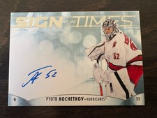 Pyotr Kochetkov Sign Of The Times 2024-25 SP Authentic Carolina Hurricane