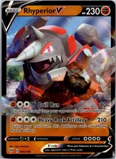 Pokémon Rhyperior V 095/189 Flammende Finsternis 2020 English Holo