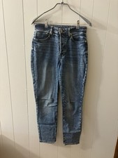 H M Women  s Mom Jeans Size 6 High Waist 28  Medium Wash Grunge Casual JB 1
