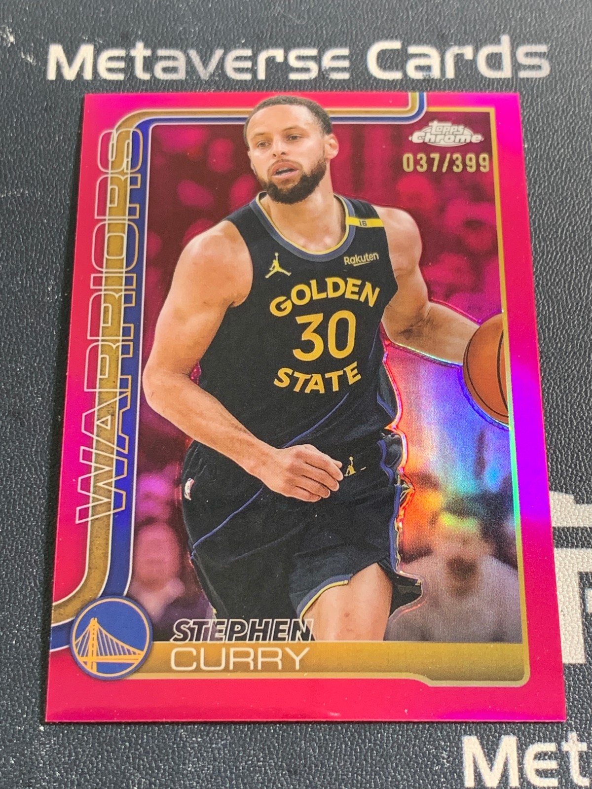 2025-26 Topps Chrome Base Set Magenta Refractor #201 Stephen Curry 037/399