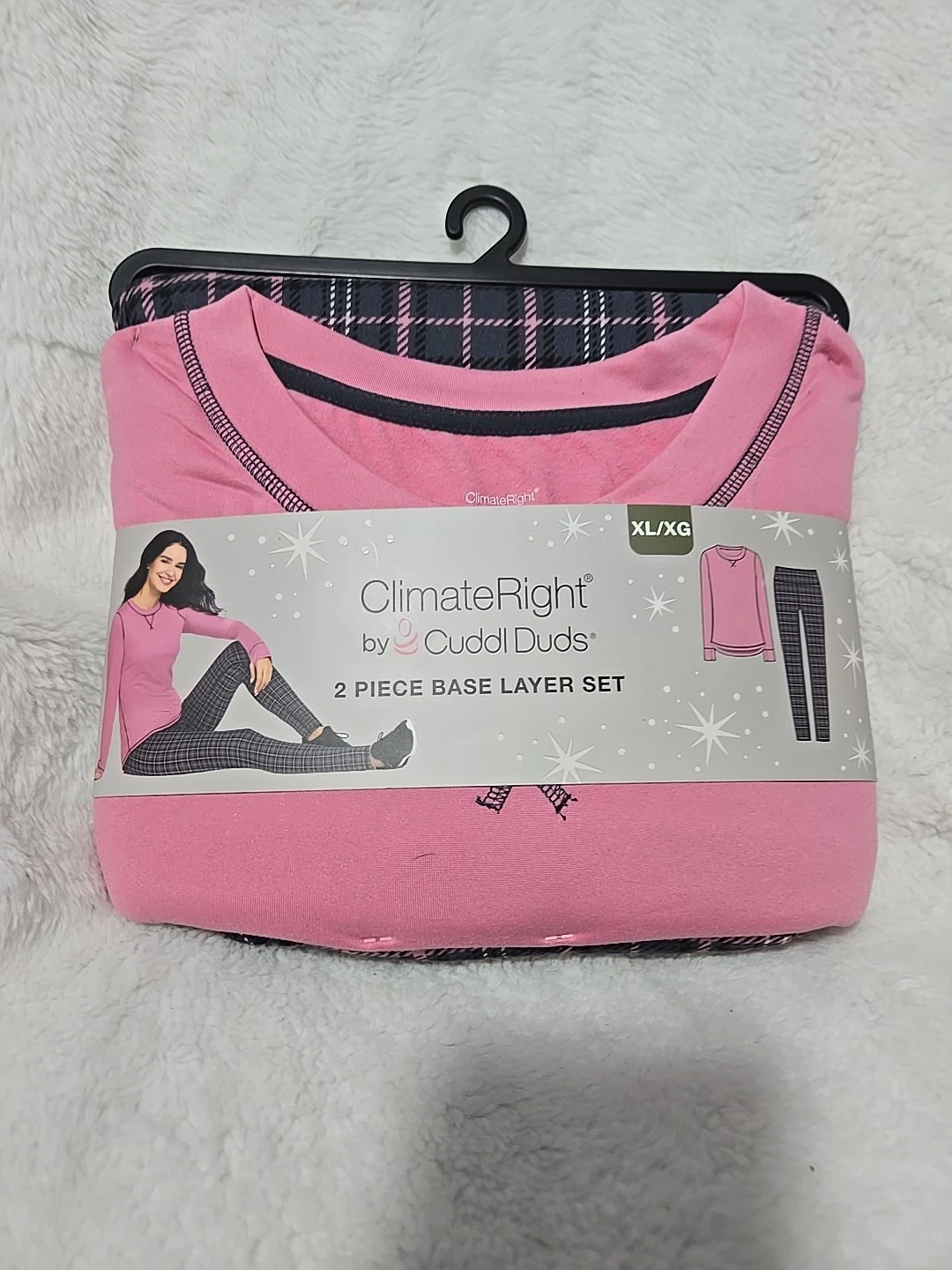 Climate Right by Cuddl Duds Women’s 2-piece Base Layer Top and Legging Set Sz XL