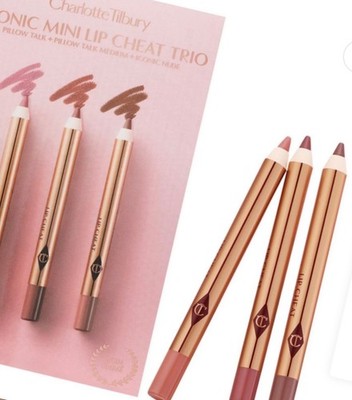 Charlotte Tilbury Iconic Mini Lip Cheat Lip Liners 3 pc Set - New