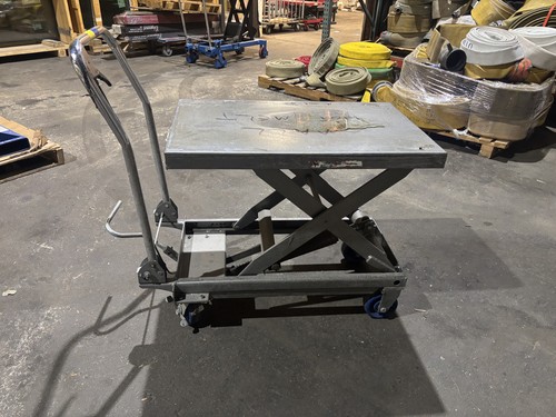 Manual Lift Table - 45" x 22" x 39"  - Industrial Workbench Material Handling