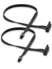 ATX Mini 4Pin to SATA 15 Pin Adapter Extension Cable 16 Inch 40.6cm 2 PCS
