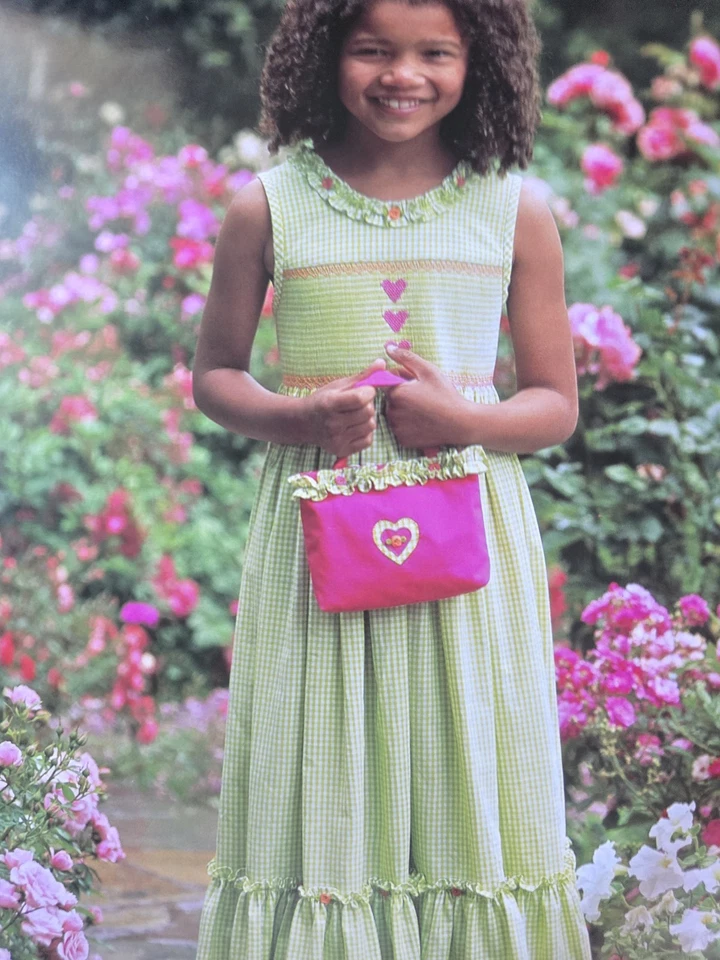 Mameluco Tren Vasco Top Campesino Adulto De Colección Corazón Patrón Smocking Revista 62 Foto 3 de 4