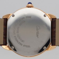 CARTIER W6701007 Ronde Solo WATCH Silver PG/leather QZ 2