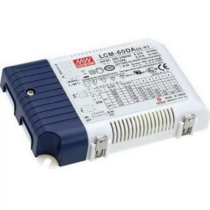 Bloc alimentation DALI LED Mean Well LCM-60DA pour une gradation fluide sans scintillement