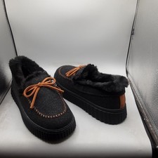 Skechers Cozy Ojai Moccasin Slippers Women's 8M Black A197