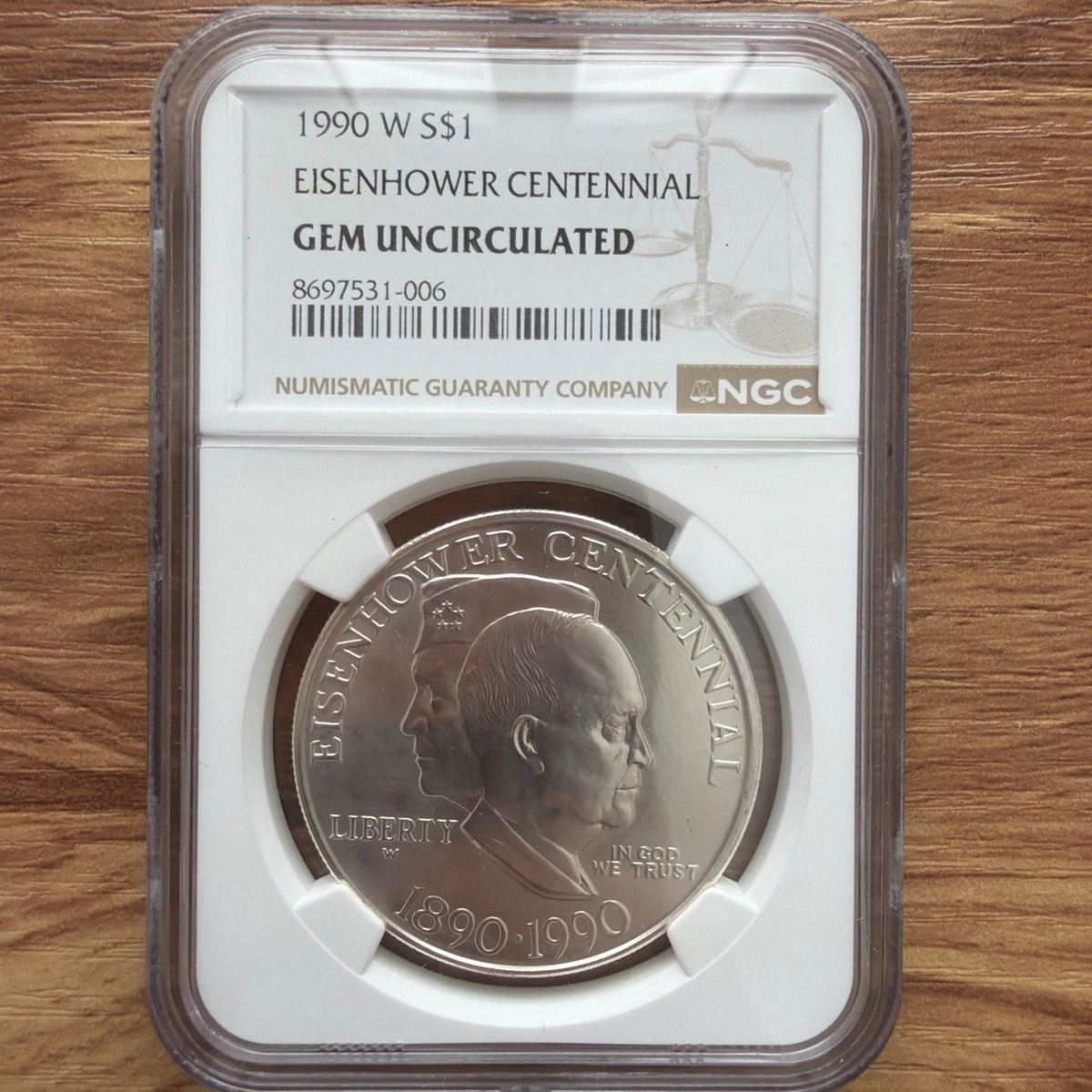 1990 アイゼンハワー   センテニアル 銀貨 1990 P US Eisenhower Ike Centennial Silver Dollar Grade Proof at