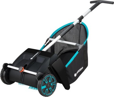 Manual Lawn Sweeper GARDENA Adjustable Height Leaf Collector