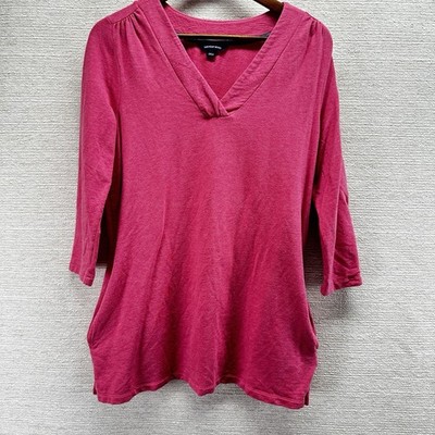 Pink Sz 10-12 Lagenlook Long Tunic Casual Minimalist Resort Cruise Poet Coastal
