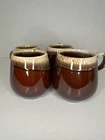 4 Vintage McCoy Pottery Brown Drip Oven Proof Coffee Cup Glazed