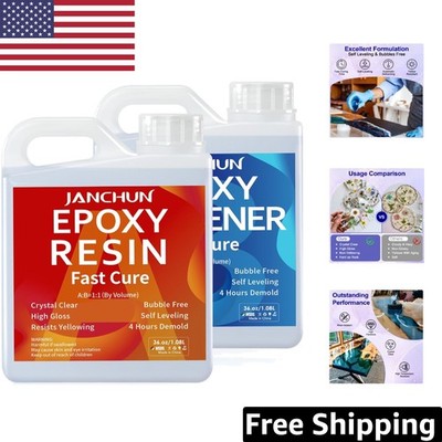 72oz Crystal Clear Epoxy Resin - Anti-Yellowing, Easy Mix for DIY Art Projects