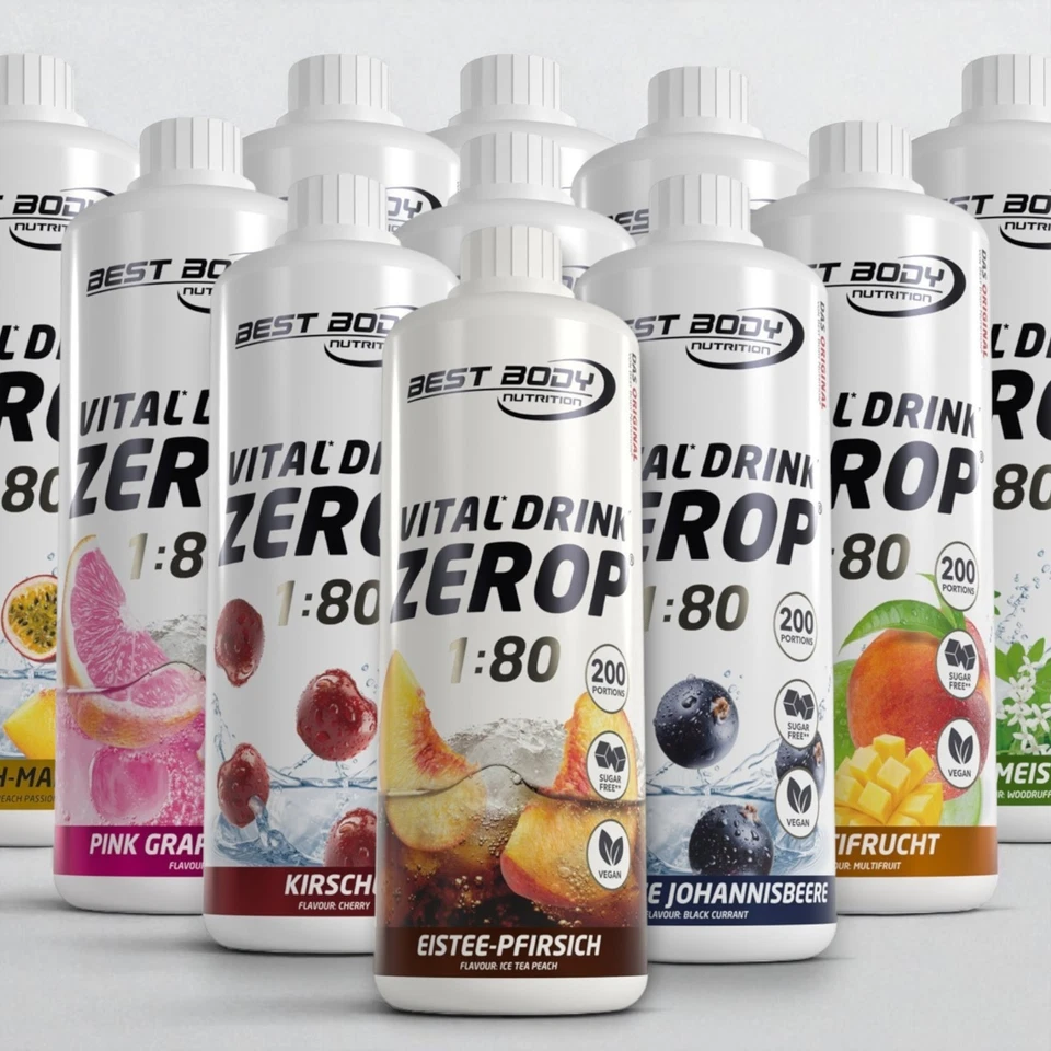 Best Body Nutrition Getränkesirup Low Carb Vital Drink Sirup Zerop 10,99€/L