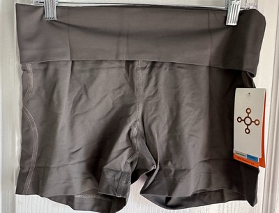 Tommie Cool Copper AGI Fold Over Waistband Shorts Women s Performance Large Gray