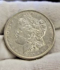 1889 US Morgan Silver Dollar $1 AU (Cleaned)