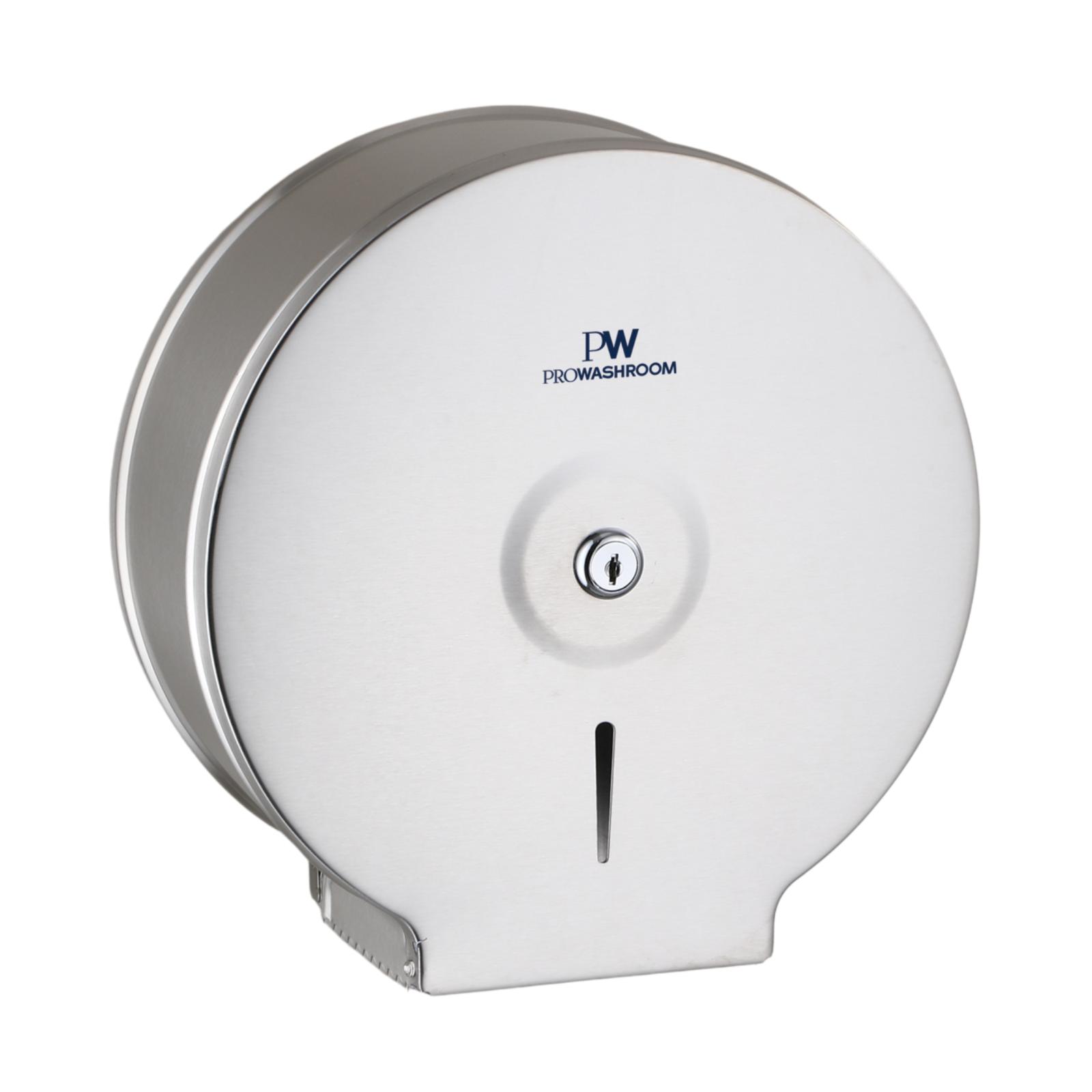 PROWASHROOM Mini Jumbo Matt Stainless Steel Toilet Roll Dispenser 10"" Lockable