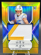 2024 National Treasures - Ladd McConkey #218 (RC) 3-Color Patch 09/10 Gold 