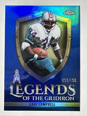 #ad #ad 2025 Topps Chrome Legends of the Gridiron Earl Campbell LOG 12 Blue # 150 SP $12.99