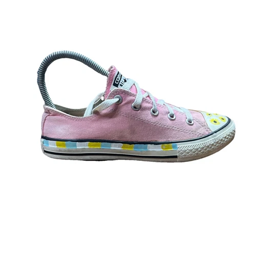 Scarpe sneakers donna Converse rosa girasoli casual e alla moda taglia 5