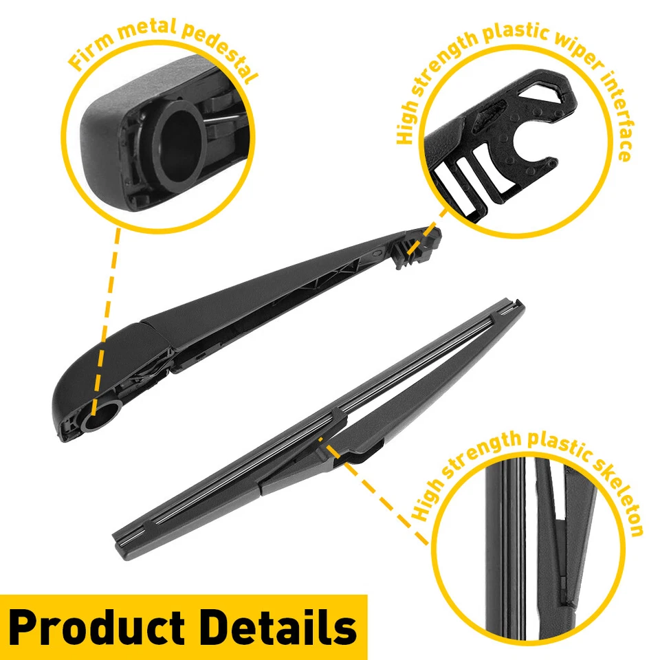Juego de cuchillas de brazo limpiaparabrisas trasero para Jeep Grand Cherokee 2011 2012-2017 Foto 4 de 4