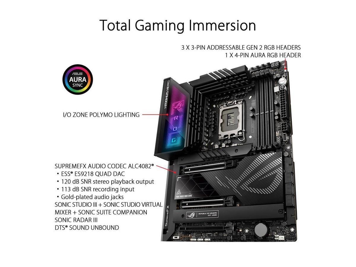 ASUS ROG MAXIMUS Z790 HERO Intel LGA 1700 Z790 ATX M.2 Desktop