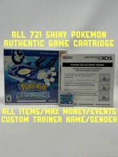 Pokemon Alpha Sapphire - Authentic 3DS - All 721 SHINY Pokemon - All Item & More