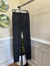 Versace Black High Rise Straight Pants Women Size 14