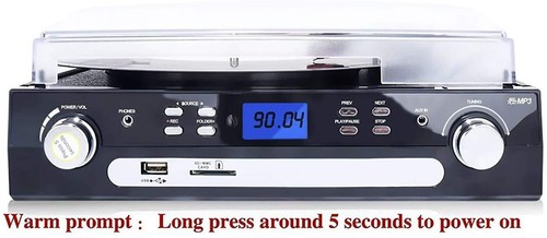Bluetooth Record Player with Stereo Speakers Turntable for Vinyl to MP3 - 第 3/7 張圖片