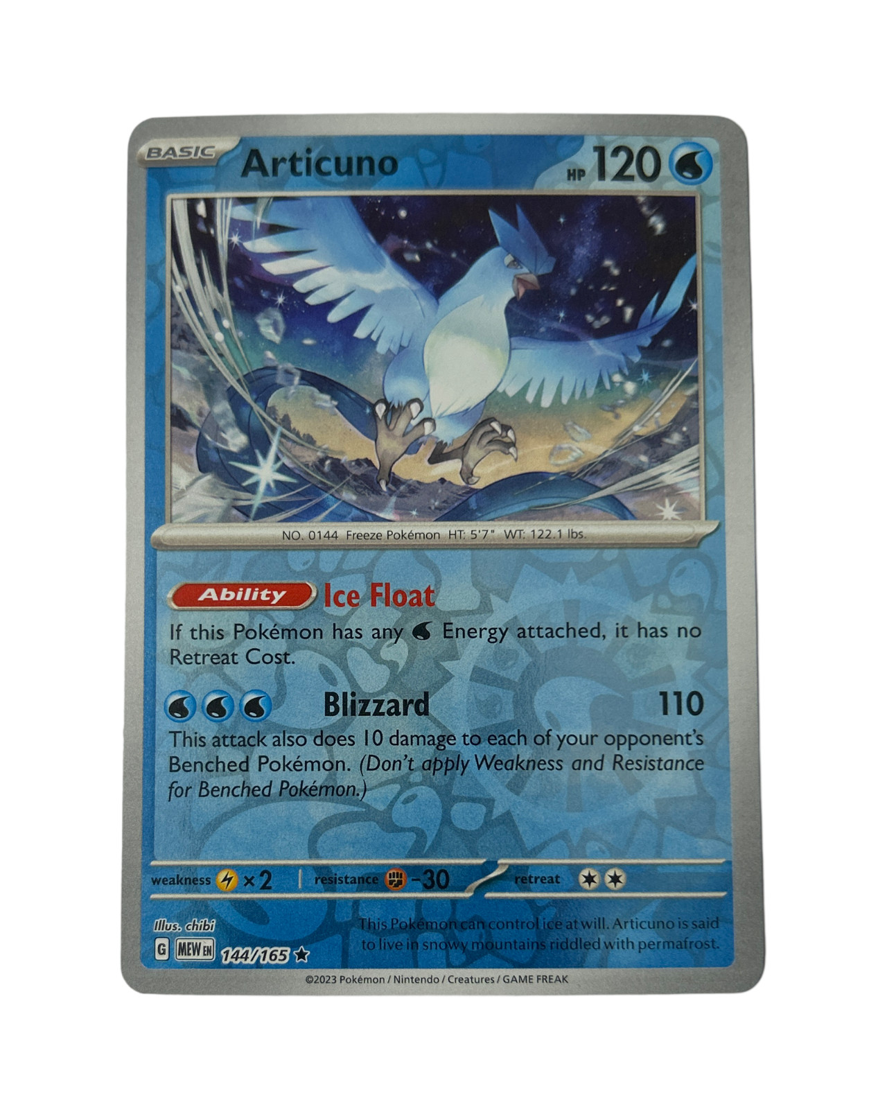 Pokemon Articuno 144/165 Scarlet & Violet 151 (MINT)