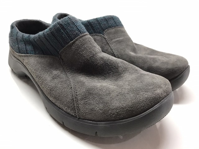 Dansko Women Emily Gray Suede Wool Walking Shoes Comfort Clogs