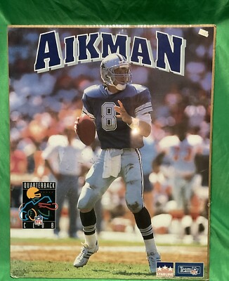Vintage Laminated 1992 Troy Aikman Dallas Cowboys Quarterback