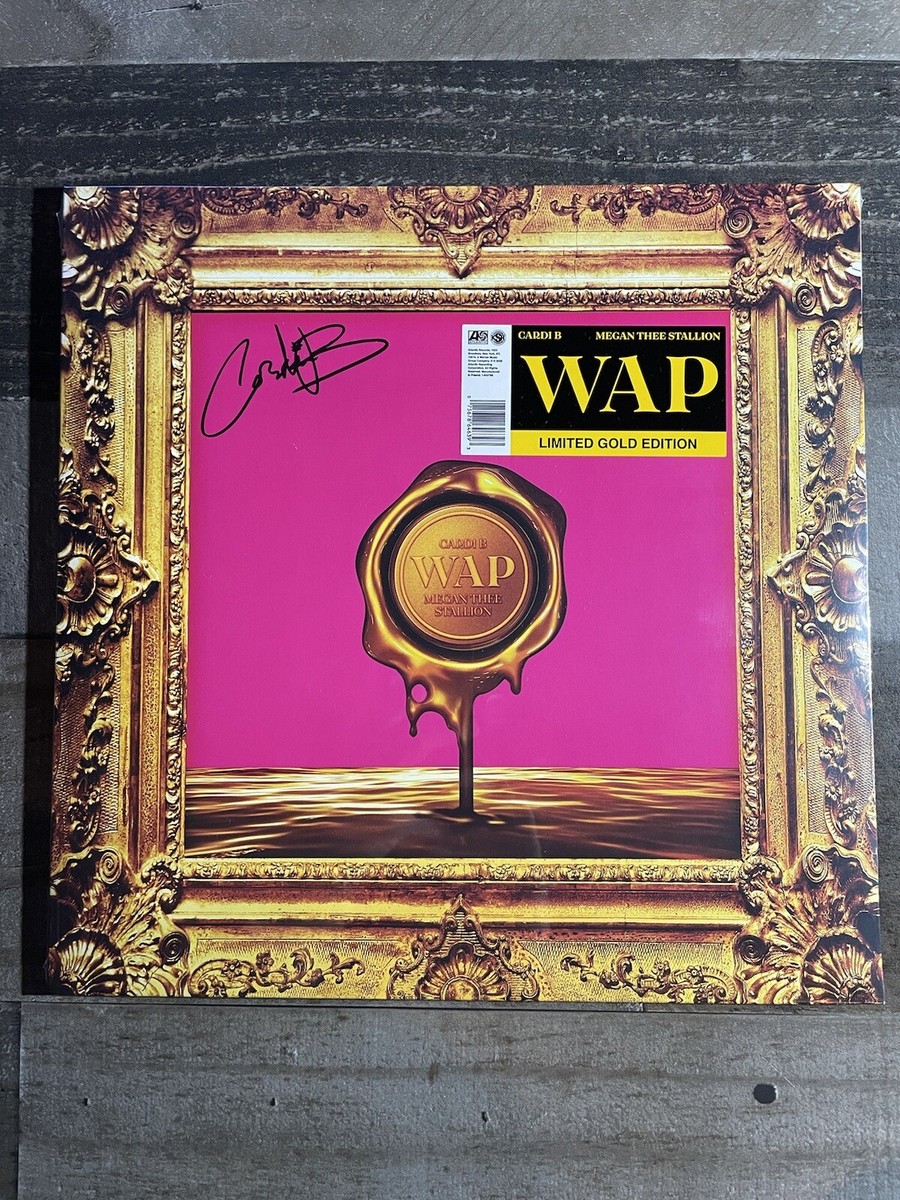 Cardi B Wap signed autographed gold alternative cover vinyl