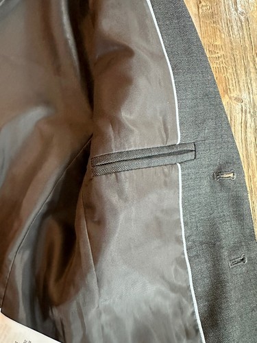 EUC Janie and Jack Boys Blazer Suit Jacket Size 4 Gray Wool Wedding Party - Picture 8 of 12