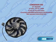 Coldmaster New SPAL Type  VA10-AP10/C-61S   A/C Condenser Fan 12" 12 Volts DC