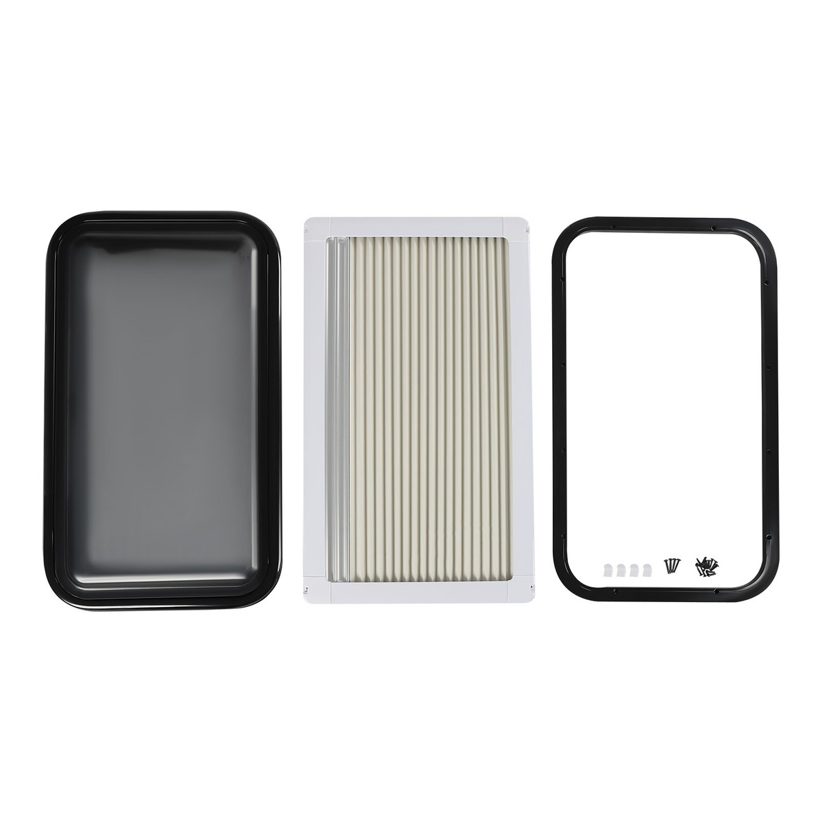 Set Ausstellfenster Acrylglas 700 X 400 Inkl. Verdunklung Und