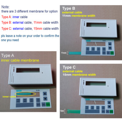 Fit for SIMATIC S7 TD200 6ES7272-0AA30-0YA0 Membrane Keypad + Plastic Housing