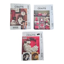 3 McCalls Crafts Sewing Pattern M5205 M6004 M5546 Christmas Santa Snowman Witch