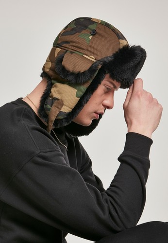 URBAN CLASSICS Cappello Colbacco uomo donna militare invernale Trapper Wood  | eBay