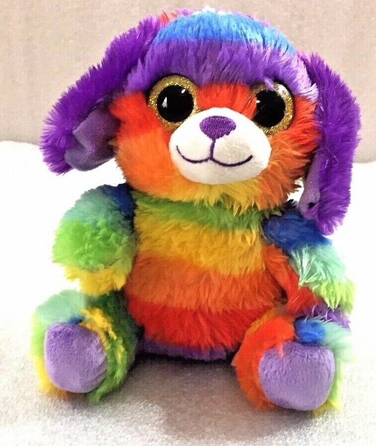 Tie Dye MultiColored Puppy Dog soft plush 7" by Goffa eBay