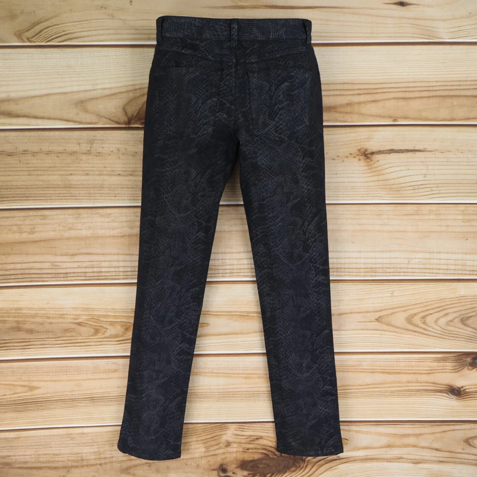 Брюки женские INC International Concepts 0P черные с анималистическим принтом с низкой талией эластичные - Изображение 2 из 4