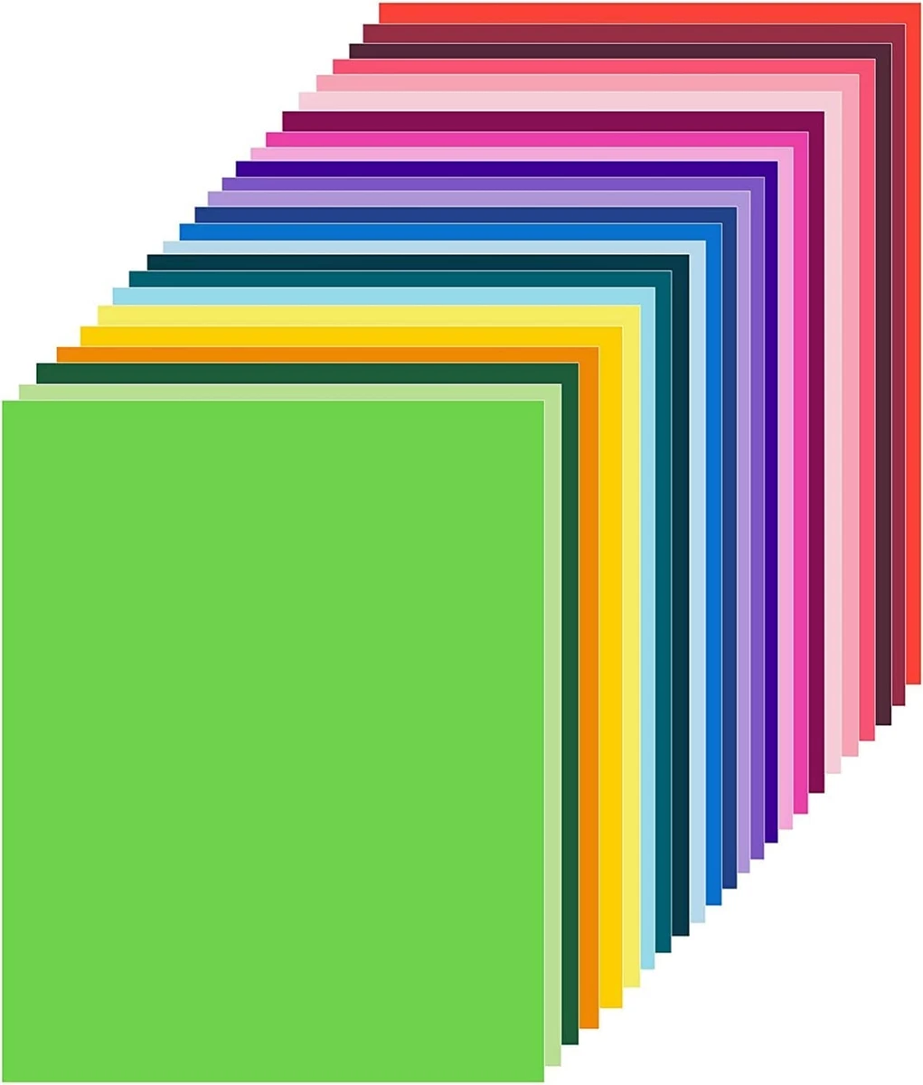 200 Colored Cardstock Paper,Colorful Card Stock 250GSM Heavy Weight Craft  Paper